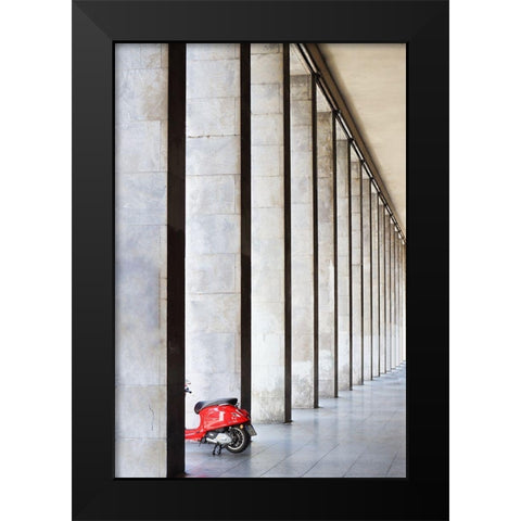 Vespa Black Modern Wood Framed Art Print by Cederberg, Marcus