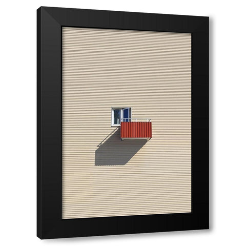 Lonely balcony Black Modern Wood Framed Art Print with Double Matting by Cederberg, Marcus