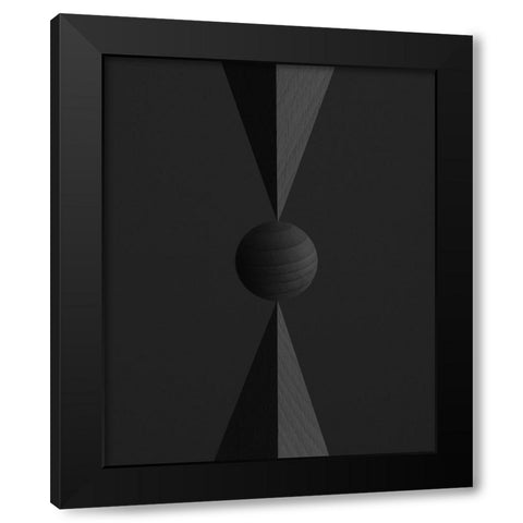 object Black Modern Wood Framed Art Print with Double Matting by Miyake, Shiro