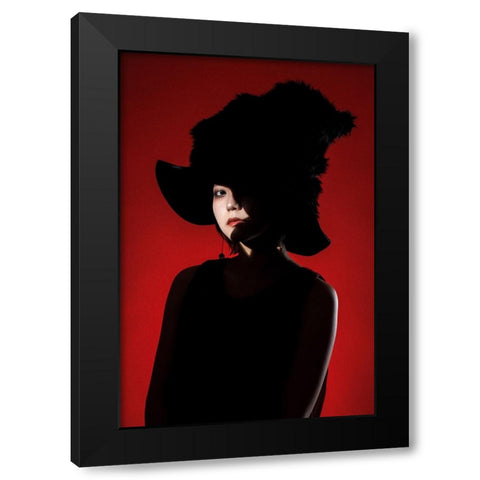Red World Black Modern Wood Framed Art Print by Sumimoto, Suguru