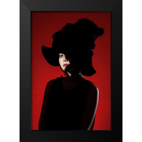 Red World Black Modern Wood Framed Art Print by Sumimoto, Suguru