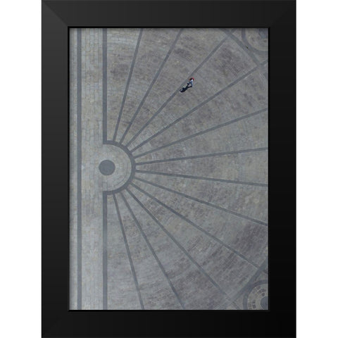 Tourist on the ground Black Modern Wood Framed Art Print by Cederberg, Marcus