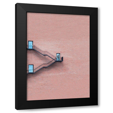 Locked out Black Modern Wood Framed Art Print with Double Matting by Cederberg, Marcus