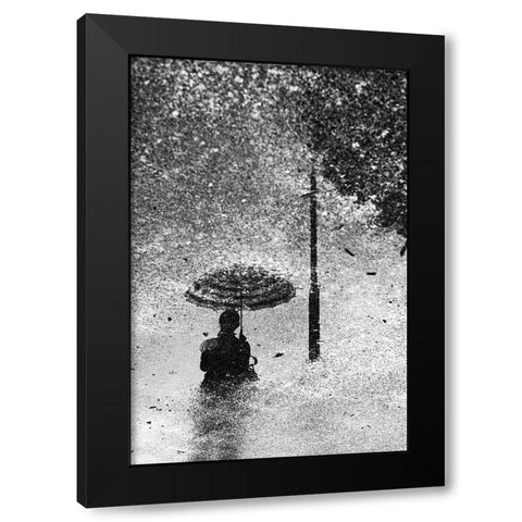 Ground Black Modern Wood Framed Art Print with Double Matting by Watanabe, Kentaro