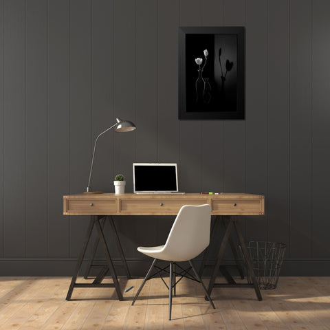 The Shadow of Spring Black Modern Wood Framed Art Print by Zhang, Libby