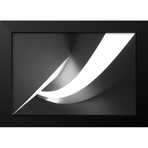 Curves Black Modern Wood Framed Art Print by van Son, Greetje