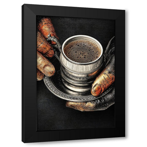Coffee Black Modern Wood Framed Art Print with Double Matting by Adrian Chis, Paul