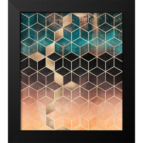 Ombre Dream Cubes Black Modern Wood Framed Art Print by Fredriksson, Elisabeth