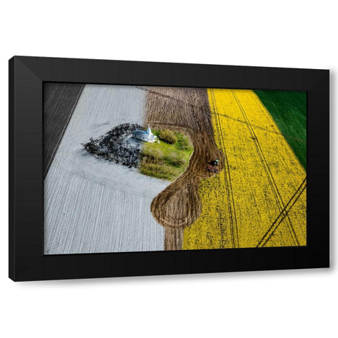 FOUR SEASONS 05 Black Modern Wood Framed Art Print by D. Pop, Ovi