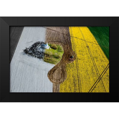 FOUR SEASONS 05 Black Modern Wood Framed Art Print by D. Pop, Ovi