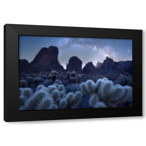 Queen Of Arizona And Her Crown Black Modern Wood Framed Art Print by De, Pritam