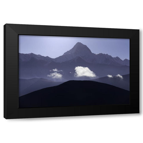 eao Black Modern Wood Framed Art Print with Double Matting by Guan, Xiaopeng