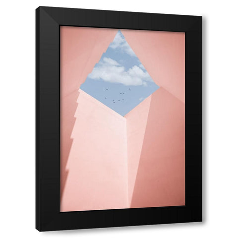 Build View Black Modern Wood Framed Art Print by Guan, Xiaopeng