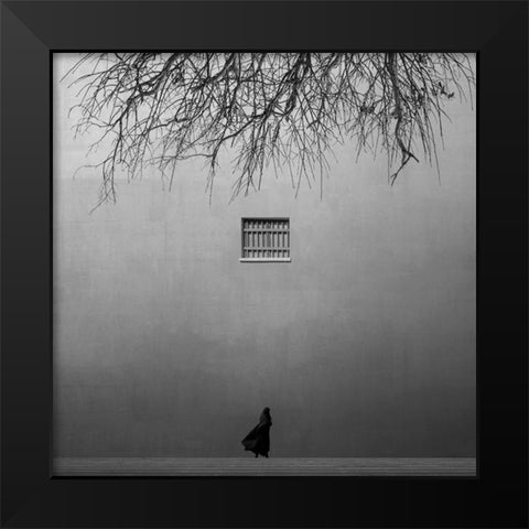 Waiting for freedom Black Modern Wood Framed Art Print by Alizolghadri93