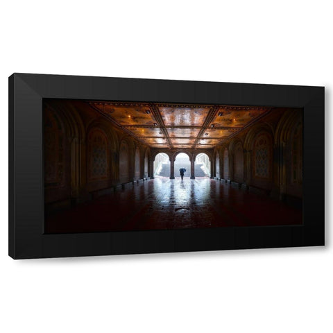 The Passageway Black Modern Wood Framed Art Print by De La, Javier