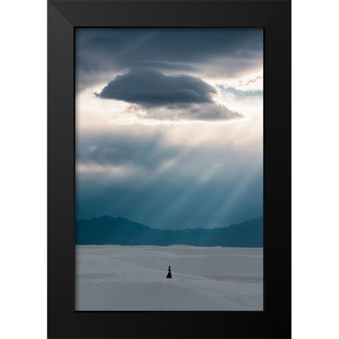Umbrella Black Modern Wood Framed Art Print by Zhang, Ling