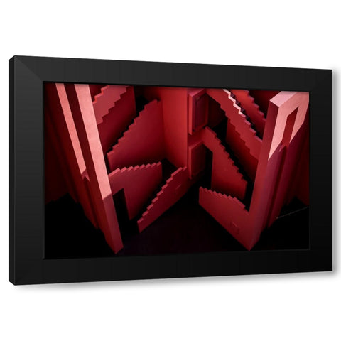 Muralla Roja #46 Black Modern Wood Framed Art Print by Wride, Linda