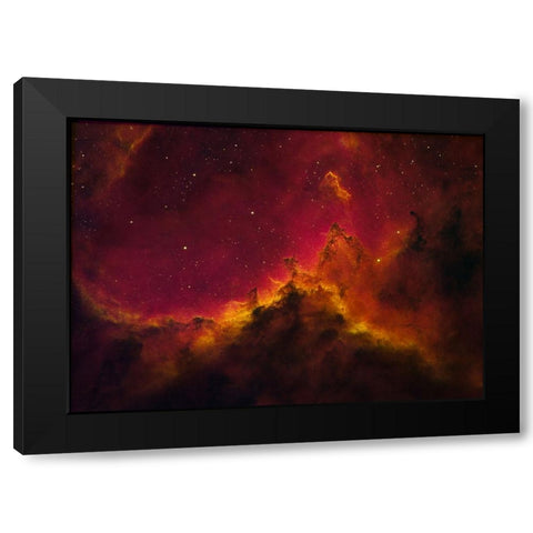 A Mountain In The Heart Black Modern Wood Framed Art Print by Fong, Ken