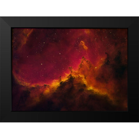 A Mountain In The Heart Black Modern Wood Framed Art Print by Fong, Ken