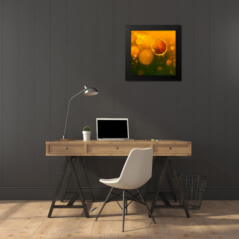 Just Black Modern Wood Framed Art Print by Bosogea-Tudor, Ileana
