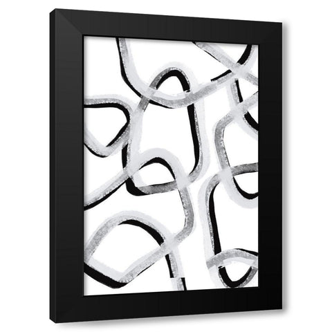 Make you stay Black Modern Wood Framed Art Print with Double Matting by Sawall, Anastasia