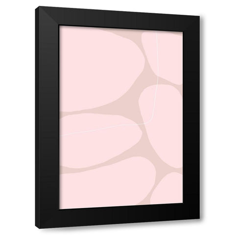 Rose Stones Black Modern Wood Framed Art Print with Double Matting by Sawall, Anastasia