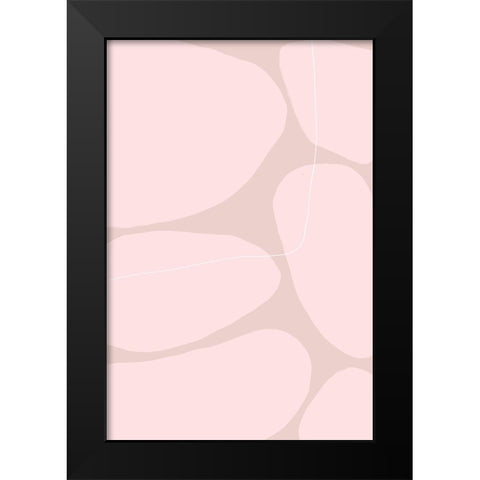 Rose Stones Black Modern Wood Framed Art Print by Sawall, Anastasia