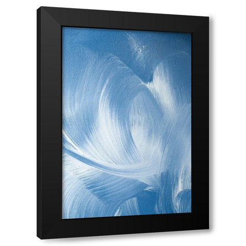 Acrylic Waves No 2 Black Modern Wood Framed Art Print with Double Matting by Sawall, Anastasia