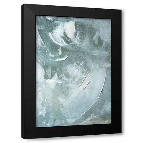 Green and White Acrylic No 4 Black Modern Wood Framed Art Print with Double Matting by Sawall, Anastasia