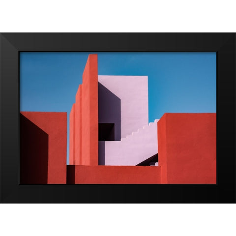 Muralla Roja #47 Black Modern Wood Framed Art Print by Wride, Linda