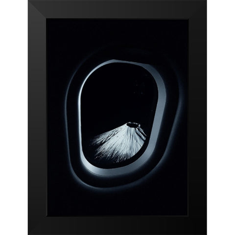 M.Fuji Black Modern Wood Framed Art Print by CVV