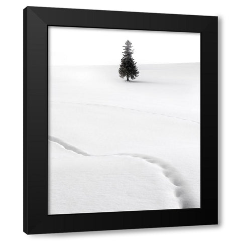 Untitled Black Modern Wood Framed Art Print with Double Matting by CVV