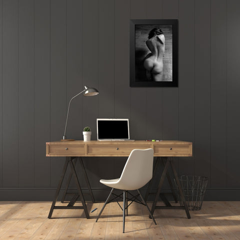 Untitled Black Modern Wood Framed Art Print by Rise, Zachar