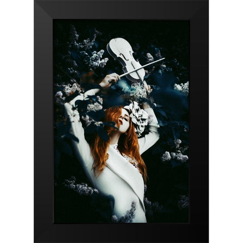 Endless Melody Black Modern Wood Framed Art Print by Bolgov (Axe), Ruslan