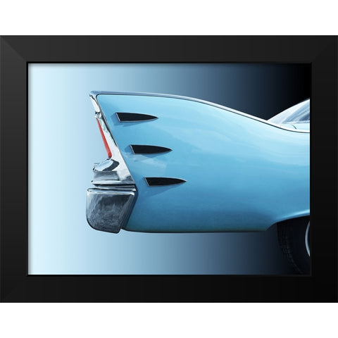 American Classic Car Belvedere 1960 Tail Fin Black Modern Wood Framed Art Print by Gube, Beate