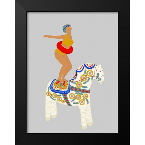 Little Pony Black Modern Wood Framed Art Print by Jotadejai