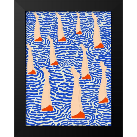 BaApistas Black Modern Wood Framed Art Print by Jotadejai