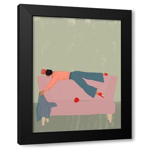 RocAso Black Modern Wood Framed Art Print by Jotadejai