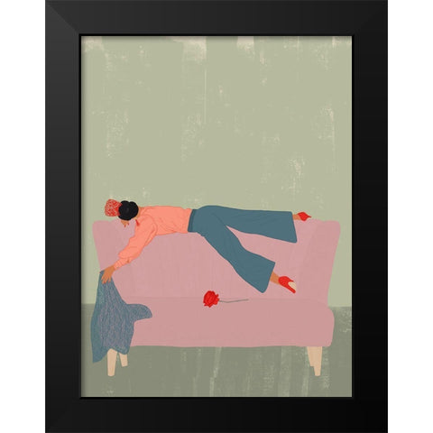 RocAso Black Modern Wood Framed Art Print by Jotadejai