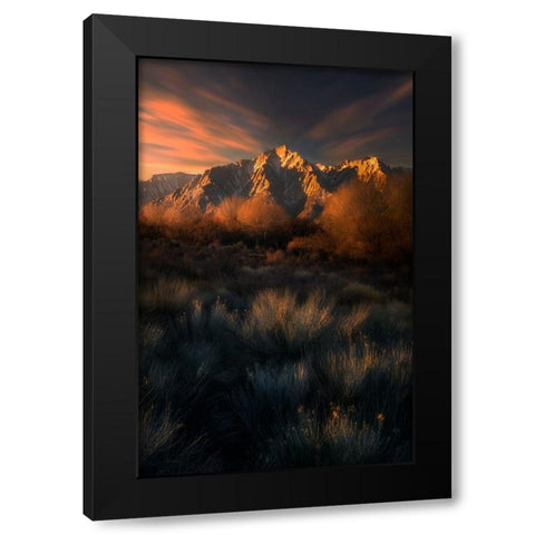 Light Touch Black Modern Wood Framed Art Print with Double Matting by P., Ruiqing