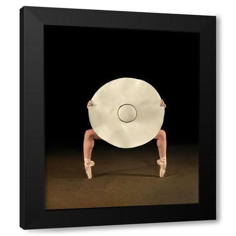 The Big Hat Black Modern Wood Framed Art Print by Pentony Ma, Pauline