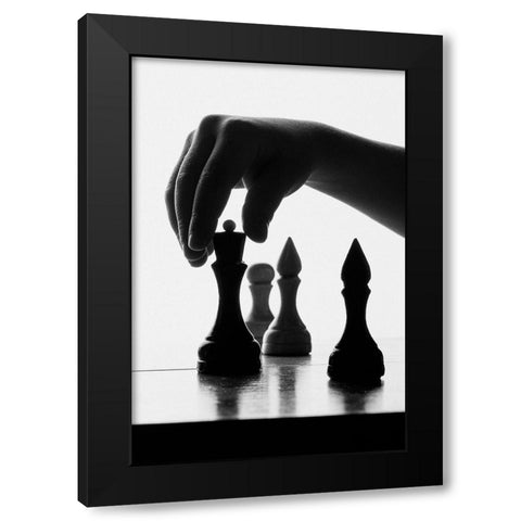 Your move Black Modern Wood Framed Art Print by Marnovin
