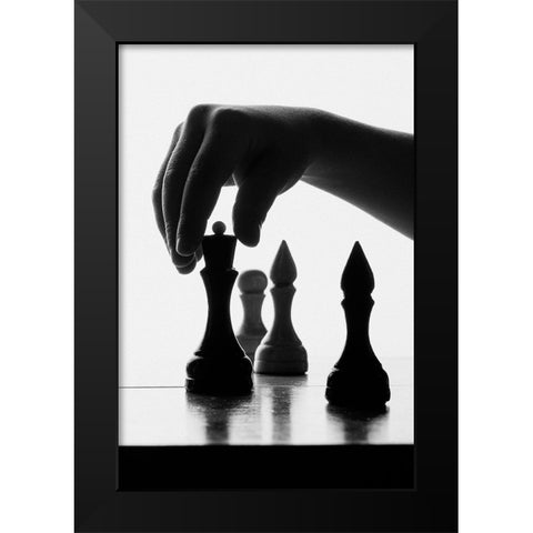 Your move Black Modern Wood Framed Art Print by Marnovin