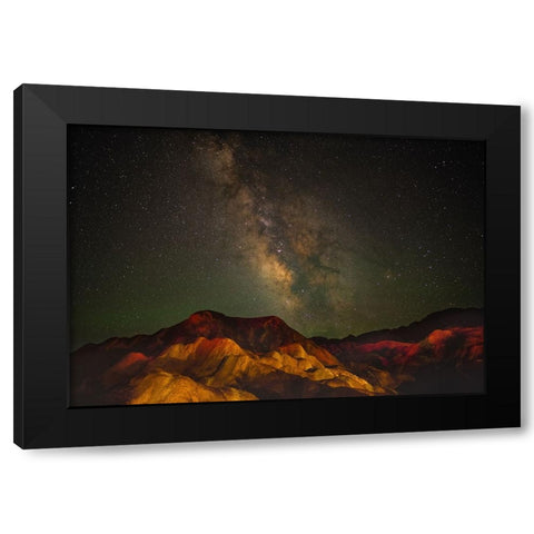 Night Phenomenon Black Modern Wood Framed Art Print by Chakraborty, Chiranjib