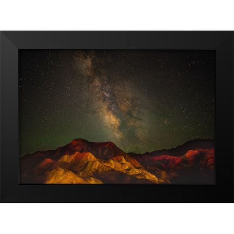 Night Phenomenon Black Modern Wood Framed Art Print by Chakraborty, Chiranjib