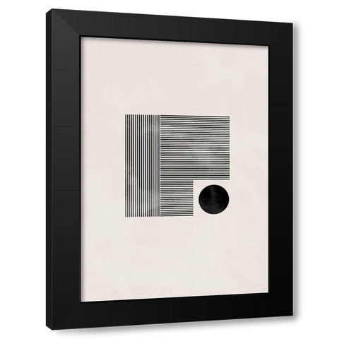 Minimalist square Black Modern Wood Framed Art Print by 1x Studio II