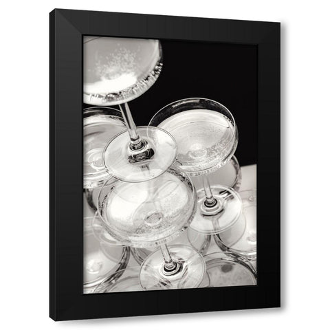 Champagne tower_5 Black Modern Wood Framed Art Print with Double Matting by 1x Studio III