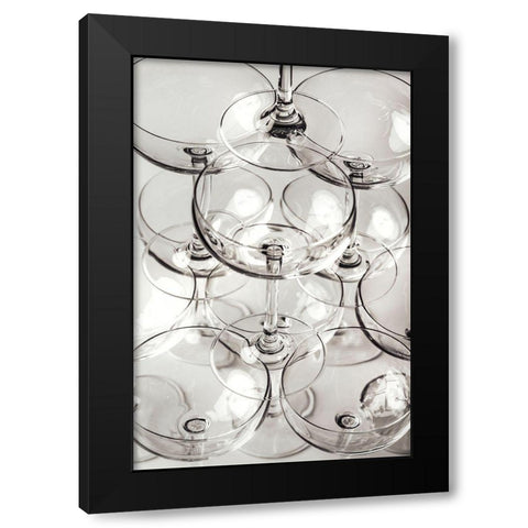 Champagne tower_7 Black Modern Wood Framed Art Print by 1x Studio III