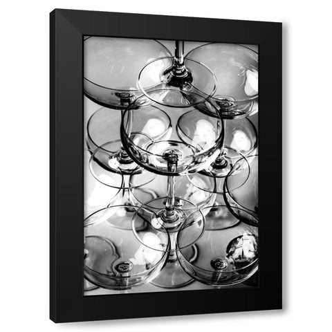 Champagne tower_8 Black Modern Wood Framed Art Print by 1x Studio III