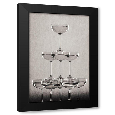 Champagne tower_9 Black Modern Wood Framed Art Print by 1x Studio III